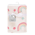 Supersoft Baby Fleece Blanket – Rainbow Design White | 70x90cm