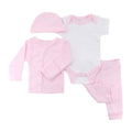 Baby Girl Set – 100% Cotton Tiny Baby Outfit (Pink)