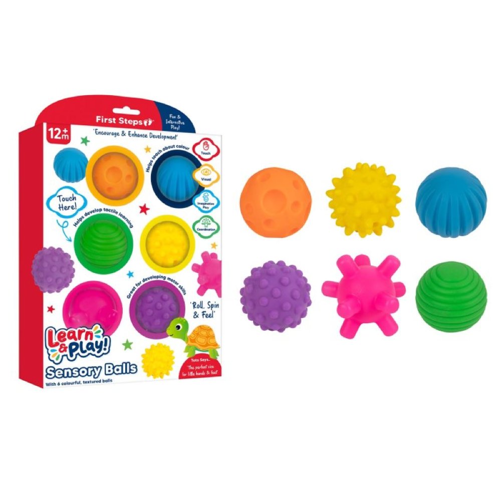 Baby Sensory Balls Set (6 Pack) – Textured Educational Toy for Tactile & Motor Skills
