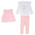3-Piece Baby Girl Outfit (Pink Fairy Gilet Set)