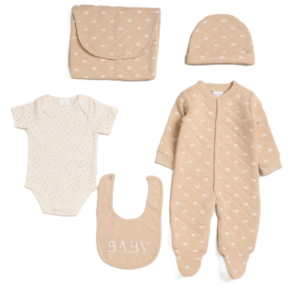 5-Piece Newborn Gift Set (Neutral Beige)
