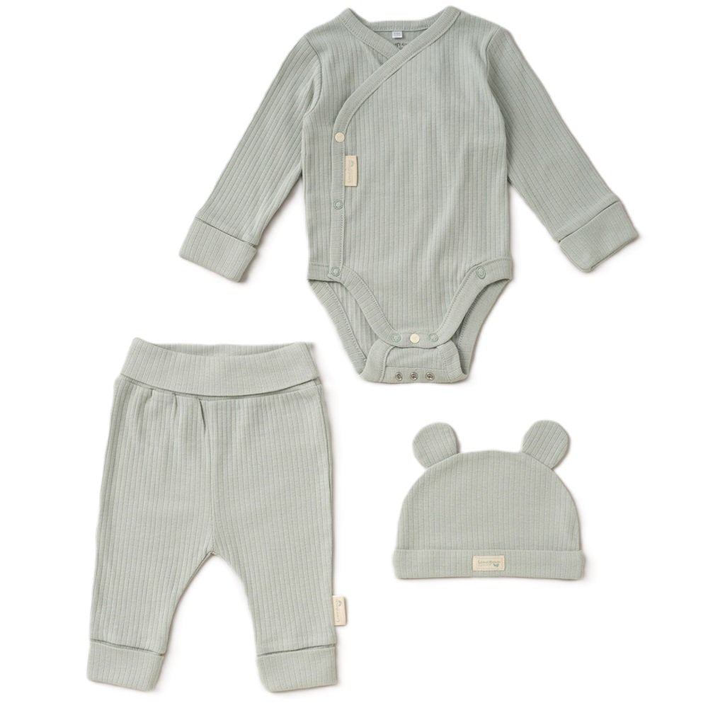 Organic Cotton Ribbed 3-Piece Set