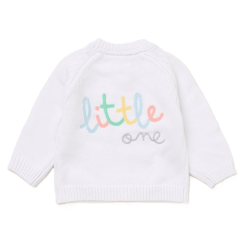 Baby White Cotton Knit Cardigan - Little One
