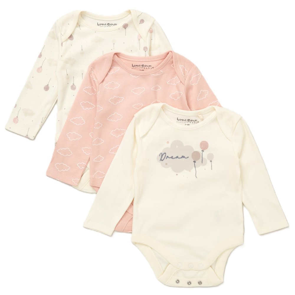 3-Pack Organic Cotton Bodysuits