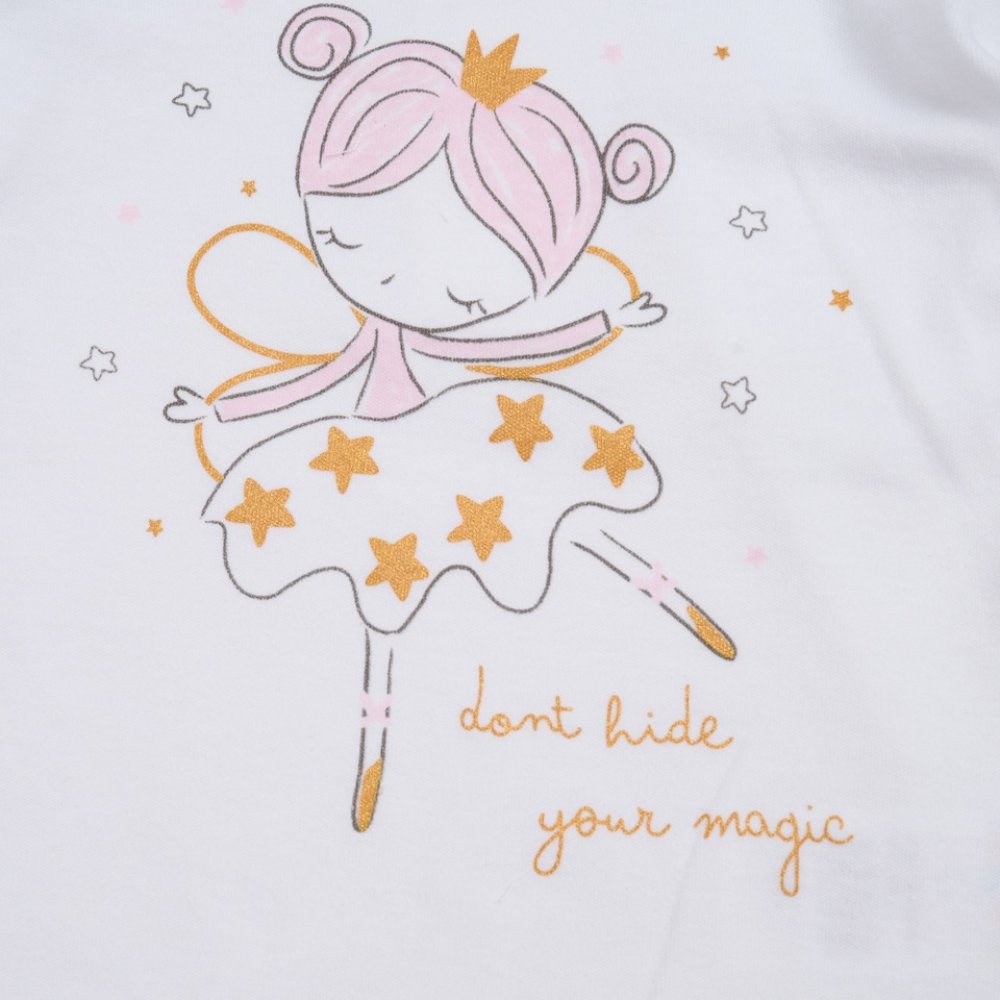 3-Piece Baby Girl Outfit (Pink Fairy Gilet Set)