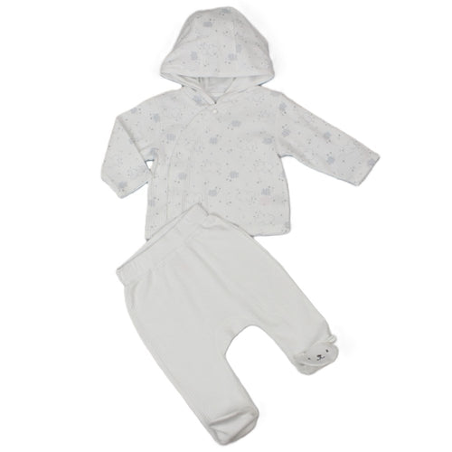 2-Piece Cotton Baby Set (Neutral Cloud Print)