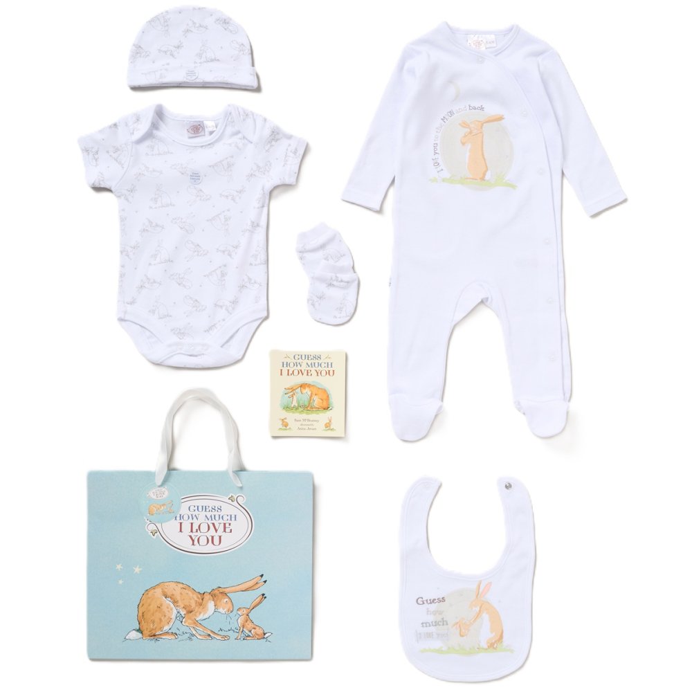 Baby 7 Piece Gift Set with Story Book – “Guess How Much I Love You” (NB–6 Months)